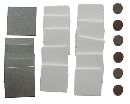 Selbstklebendes HALTERUNGSSYSTEM mit Magneten – 6x Stahlplättchen 45mm + 6x Klebe-Magnete + 10x Sticky Pads – für Fernbedienungen, Klein-Gegenstände