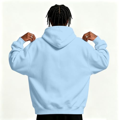 Fleece Hoodie Men Quarter Zip Fleece Lined Pullover Sweatshirt Sweat Shirt - image 8
