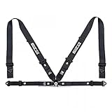 Sparco FIA 4-Point Harness Set 04716M1NR (Color: Black)