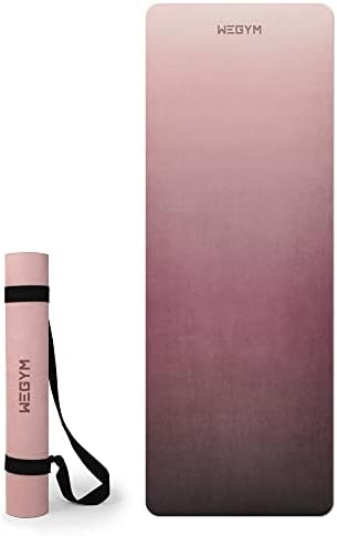 WEGYM Women's Yoga Mat 4 mm Large Exercise Mat for Home Workout Hot Yoga Pilates Pink…