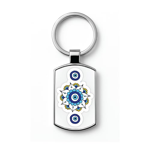 Image of Stylish Metal Keychains with Permanent Glossy Print - Inspirational Quotes & Spiritual Designs - Perfect Key chains for loved ones, Personal Use, Gifts & Return Gifts