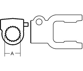 Walterscheid Tractor Yoke Splined w/QDP Part No: A-W097313, A-279467