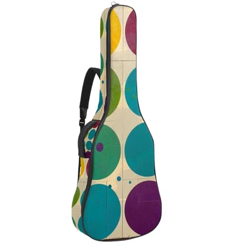 Housse de guitare électrique et classique à cercles colorés pour musiciens nomades