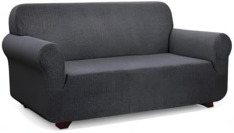 Miniatura 10 de iCOVER - Funda de sofá de una pieza de alta elasticidad, lavable a máquina, tela jacquard de elastano, parte inferior elástica antideslizante, sofá