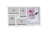 portafoto family ikea  Portafotos marco con pizarra de plástico múltiple 4 plazas decoración family color blanco portafotos IMB-813047