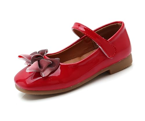 Girl Leatherette Mary Jane Ballet Flats Comfortable School Uniform Shoes