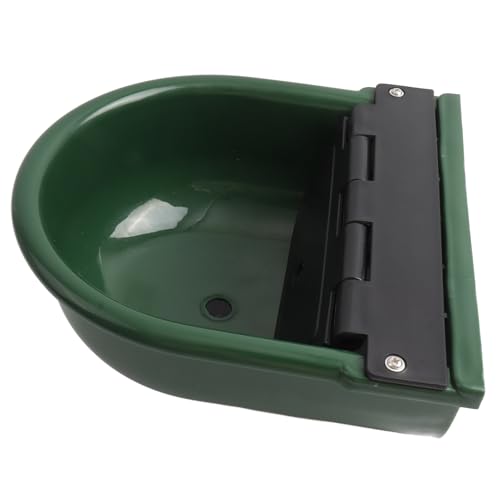 Abbeveratoio per Bestiame con Valvola a Galleggiante Automatica, capacità 4 Litri, Verde, per Cavalli, Bovini e Ovini, con Tubo da Giardino Standard, 26,5 X 28 Cm