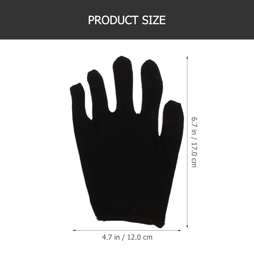 Guantes de algodón negros transpirables de talla M para cuidar tus manos 2