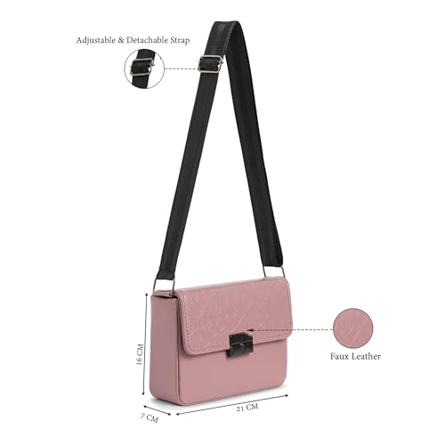 Image of Caprese Paulina Medium Sling Bag for Women with Adjustable Strap for Comfortable Wear | Flap with Magnetic Button Closure | Versatile Handbag for Everyday Use, Travel, & Special Occasions