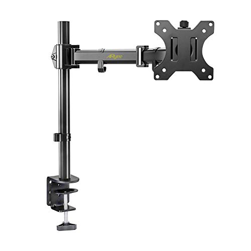 ARyee LCD Monitor Desk Mount Computer Screen Stand Adjustable Single Arm Mount Compatible with 10"-27" LCD Screen