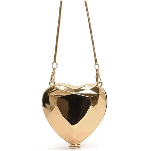 Cute Hearts Shaped Crossbody Bag Women Evening Party Bag Tote Bag Fashion Shoulder Crossbody Bags Acrylic Chain Purse Handbag for Parties and Weddings