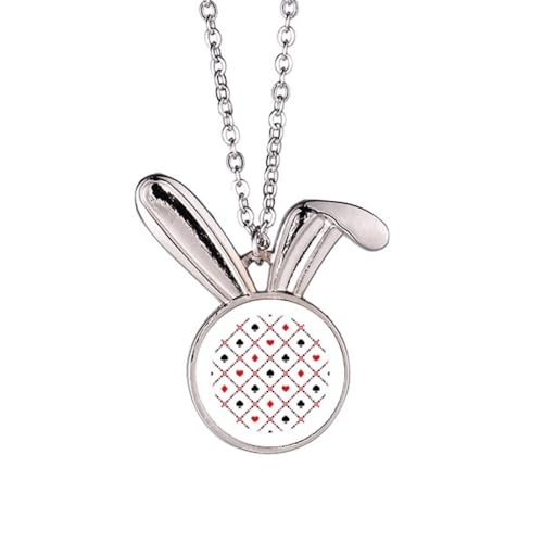 Collier pendentif lapin et cartes l'accessoire idéal de vos soirées