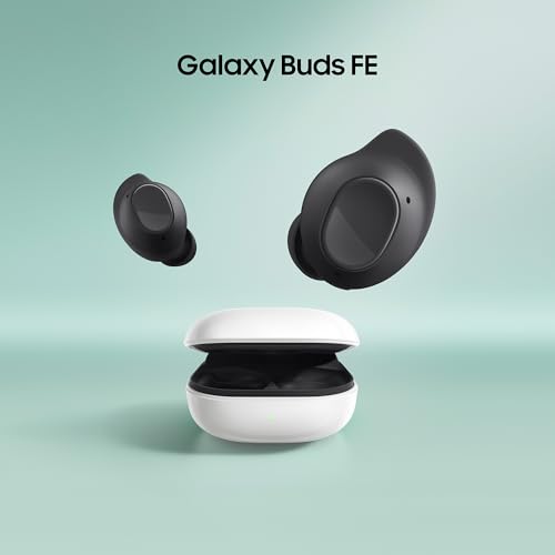 Samsung Galaxy Buds FE Écouteurs sans Fil, Réduction Active du Bruit, Ajustement Confortable, 3 Micros, Commande Tactile, Basses Profondes, Graphite, Version FR