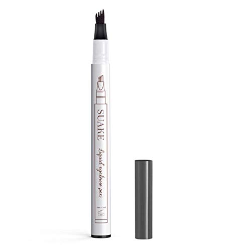 Eyebrow Tattoo Pen,Microblading Eyebrow Pencil with Four Micro-Fork Tip Applicator,Long Lasting, Waterproof & Smudge-Proof Microblade Eyebrow Pen Creates Natural Looking Brows Effortlessly