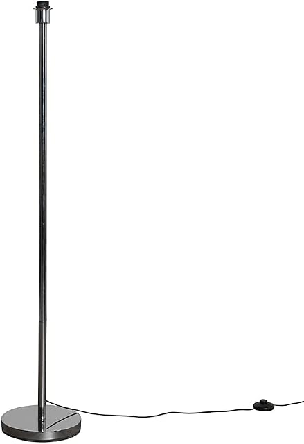 Modern Standard Floor Lamp Base in a Polished Chrome Metal Finish