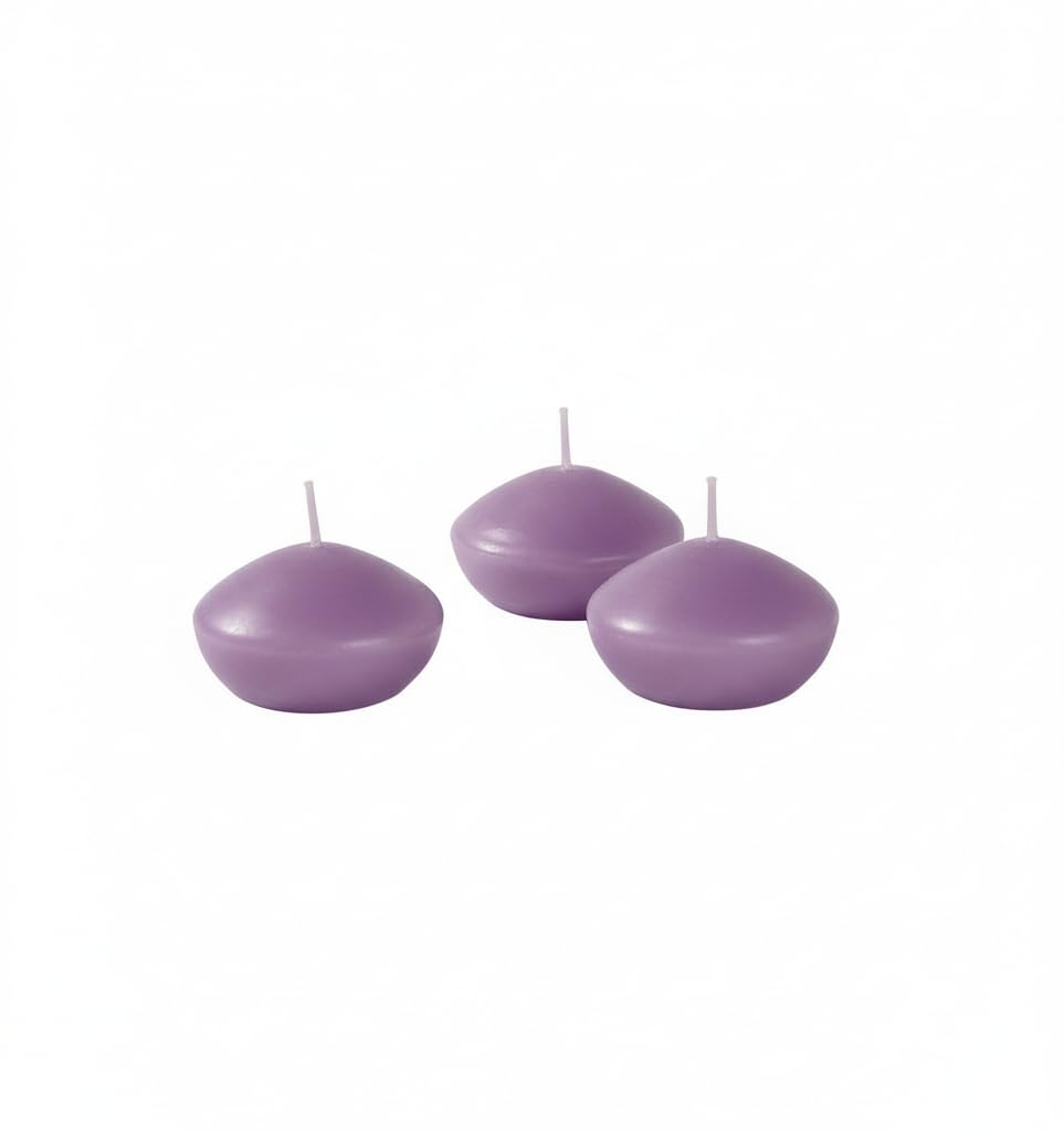 Floating Candles Diameter 4.5 cm Height 2.8 cm – Pack of 20 – Lavender Colour Cereria Di Giorgio