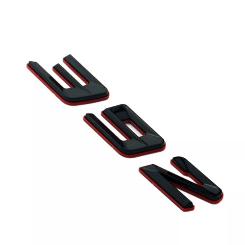 Image of Pair Set 392 Front Right Door Side Badge Nameplates Emblem Self-Adhesive Decals Sticker (Redline)
