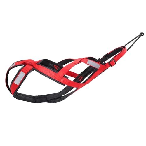 LPLPL Arnés de Trineo for Perros, arnés de Trineo for Perros Arnés de Trineo for Tirar de Peso for Mascotas Arnés Trasero X for Perros Grandes Husky Canicross Skijoring Scootering (Rojo, XL)(Red,3XL)