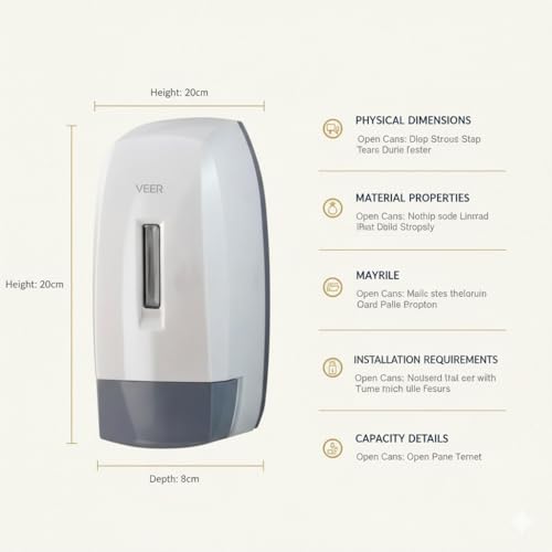 Image of Veer ABS Liquid Soap Dispenser Wall Mounted for Bathroom & Wash Basin (600 ml) | Handwash Bottle Holder, Shampoo & Sanitizer Dispenser for Kitchen, Toilet & Shower Use-Liquid Soap Dispenser (Vienna)