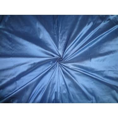 Tissu soie Dupioni bleu glacial de 121 cm au mètre couture