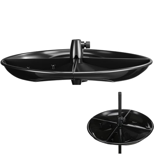Geelin 21'' Plastic Bird Seed Catcher Tray for 1'' Outdoor Pole Feeders, Removable Bird Seed Catcher Tray for Hummingbird Bee Feeders Outdoors, Backyard, Garden, Not Included Pole