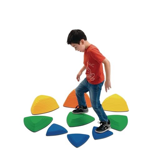 Evitar resbalones en juegos de equilibrio con piedras de río infantiles Excellerations