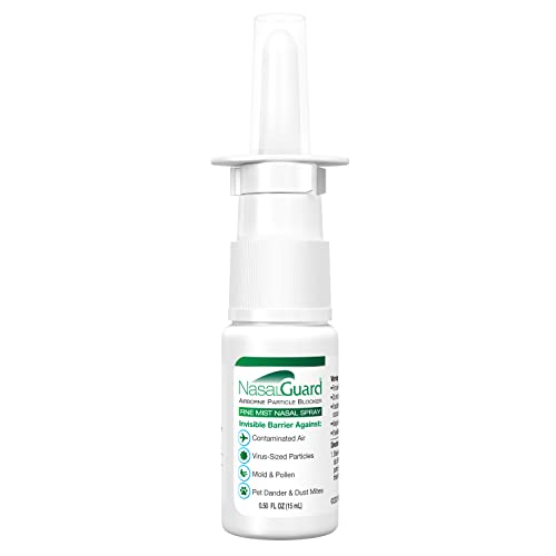 Nasalguard Fine Mist Nasal Spray – Reduce Inhalation Of Harmful Airborne Particles. Patented Positive Ion Technology. Drug-Free, No-Drip And Safe For Daily Use - Cool Menthol #TOP1