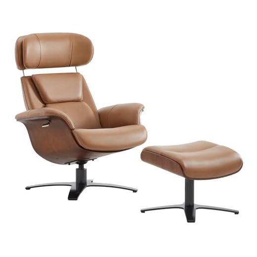 Genuine Leather Reclining Swivel Chair Set
