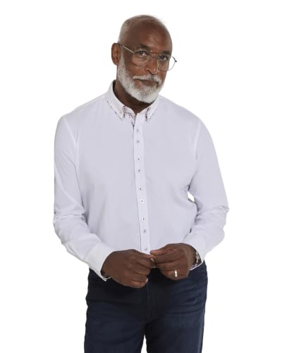 Image of Joe Browns Men's Delightful Double Collar Smart Shirt, White, L