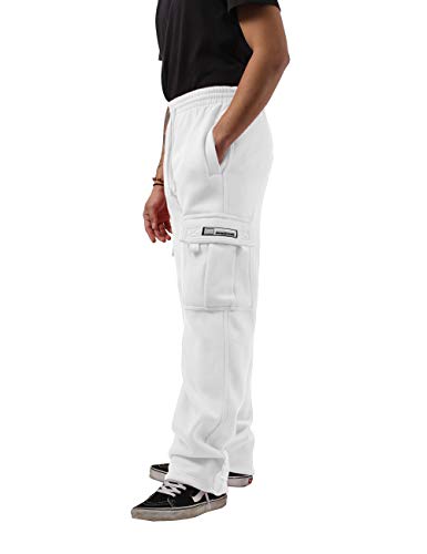 Ma Croix Mens Premium Heavyweight Cargo Sweatpants Fleece Cotton Long Pants Big and Tall M-5XL2