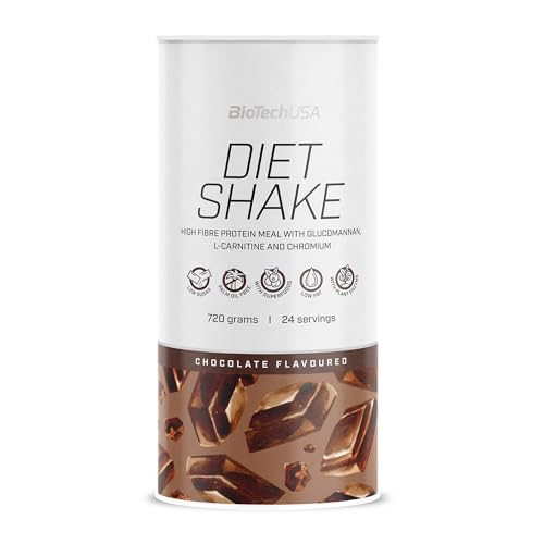 BioTechUSA Diet Shake | Alto en Proteína, Bajo en Grasa | Con Superalimentos, Cromo, Glucomanano, L-Carnitina | Bajo Contenido en Azúcar, Sin Aceite de Palma, 0,72 kg, chocolate_