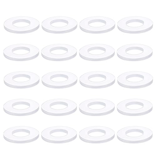 ECSiNG 30 Arandelas de Goma Transparentes M10 de 20 mm de Diámetro Exterior para Tornillos Pernos Y Aplicaciones de Fijación Mecánica M10 Arandela Plana de Goma