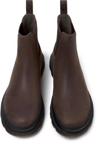 Camper Para Hombre. K300534-002 Botines De Piel Brutus MarróN (41), Plano, Ninguno, Casual - 4