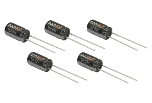 Image of Fixed Aluminum Radial Electrolytic Capacitors 1UF 63V - Pack of - 5