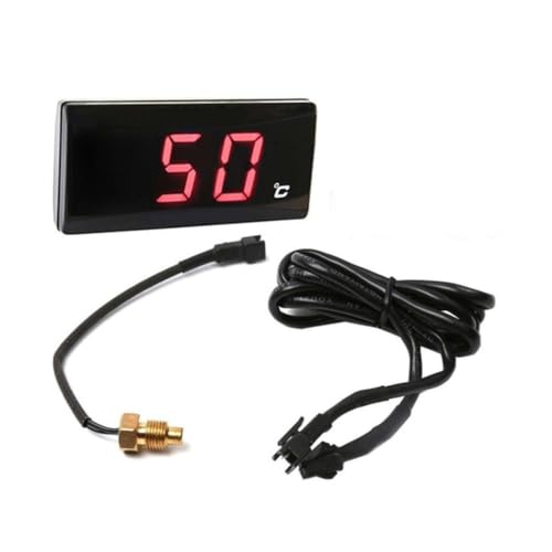 Medidor de temperatura del agua para motocicleta de 12V con pantalla LCD y amplio rango térmico