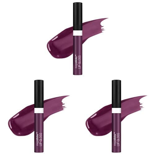 wet n wild Lip Gloss MegaSlicks, Purple That's My Jam | High Glossy Lip Makeup (Pack of 3)