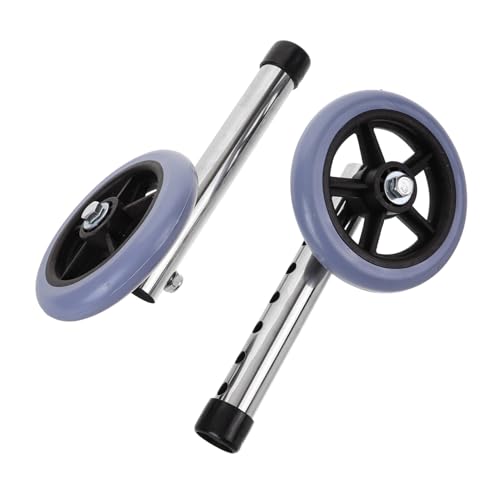 NIYANGLE 1Pair Replaceable Sturdy Wheels for Walking Aid Durable Walker Accessory Parts for Smooth Rolling for Mobility and Disability Walking Frames