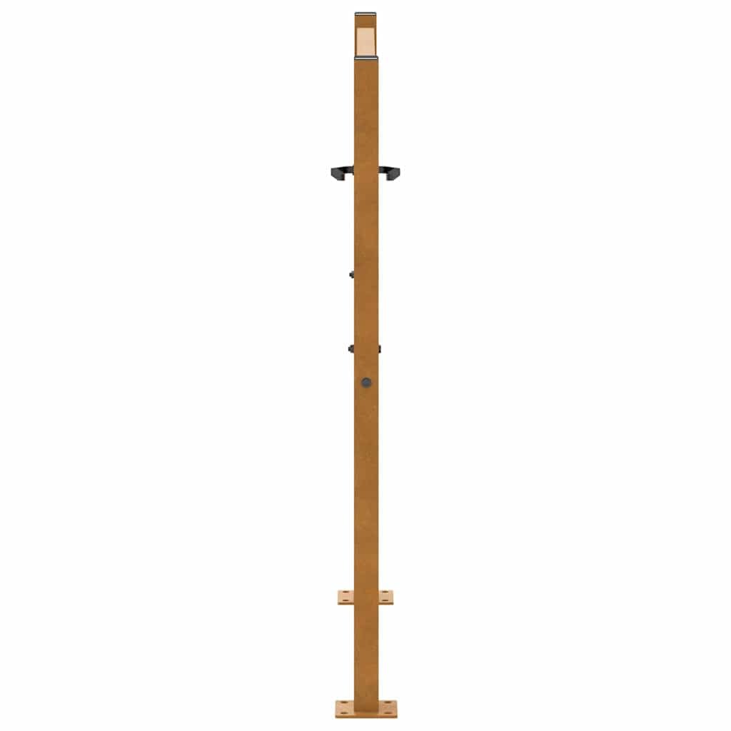 Generico Cancello da Giardino 105x105 cm in Acciaio corten Design Ondulato,Marrone,16.4kg,4100974