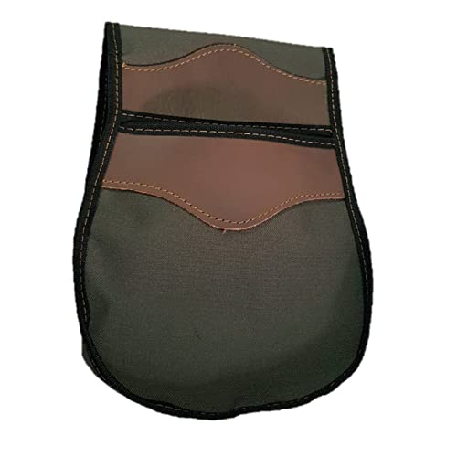 Articulosdecaza Una bolsa de ojeo-Bolsa portacartuchos en coruda lona verde, para llevar en el cinturón