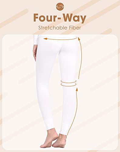 Image of MANCYFIT Thermal Leggings for Women Fleece Lined Pants Long Underwear Bottoms