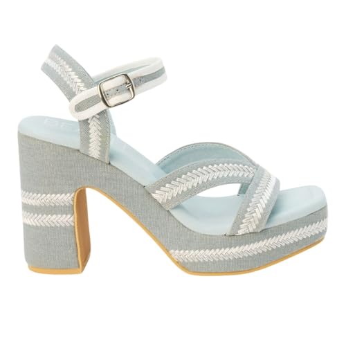 Image of BEACH by Matisse Womens Adelaide Platform Block Ankle Strap Casual Sandals Casual High Heel 3 inch & Up