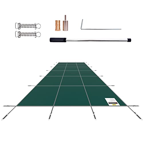 VEVOR Pool Safety Cover Fits 20x40ft Rectangle Inground Pools,Inground Pool Cover Green Mesh...