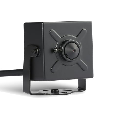 REVODATA TSEye Mini Telecamera IP PoE 5MP con Audio, Obiettivo Pinhole 3,7mm, Ultra HD 2880 x 1620P, Piccola Telecamera di Sicurezza Domestica PoE Microfono CCTV Sorveglianza (I706-2-P-A-TS Metallo)