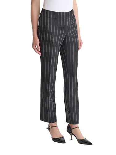 Kasper Women's Flat Front Pinstripe Slim Pant2