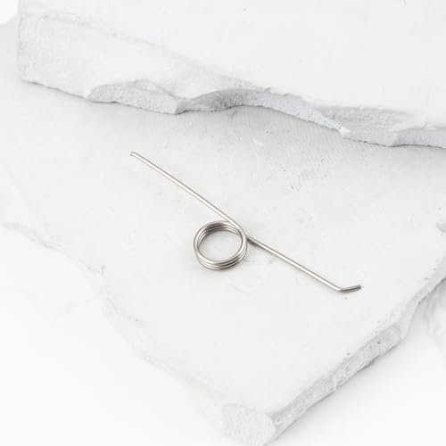 ECSiNG Torsionsfeder, 304 Edelstahl, D, 0,7 mm, Ls 21–21,5 mm, für Mülleimer mit Verriegelungshebel, 5 Stück