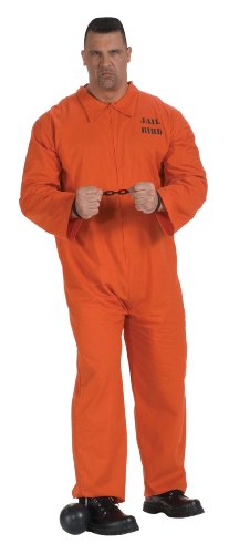 Rubie's R16342 (Std Large) Prisoner Jumpsuit Orange