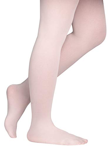 Dancina Girls Ballet Tights Toddler First Dance Class Lesson Soft Stockings S (2-4) Ballet Pink