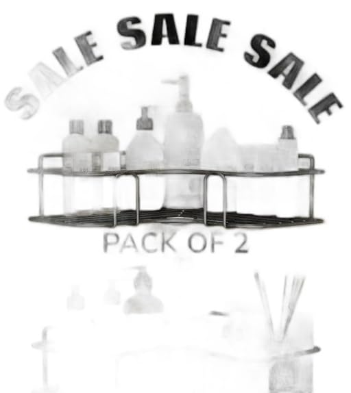 (Pack of 2) Multipurpose Self-Adhesive Kitchen Bathroom Corner Rack and Stands Mounted with Strong Magic Sticker Durable Hook Home Essentials/LCORNER/Bathroom Corner 2PIS|-P925 Product Kitchen 26