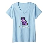 Womens Nonbunnary LGBTQ Non-Binary Bunny Pride V-Neck T-Shirt