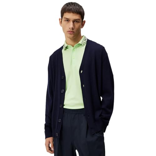 J.Lindeberg Men's Lucas Knitted Timeless Merino Wool Soft Cardigan